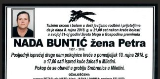 NADA BUNTIĆ 1937 – 2018