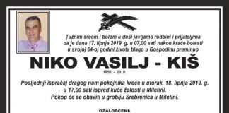 NIKO VASILJ – KIŠ 1956 – 2019