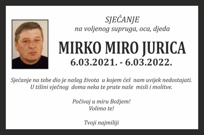 Mirko Miro Jurica sjecanje
