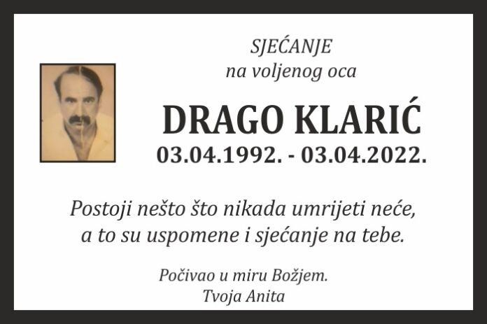 Drago klaric sjecanje