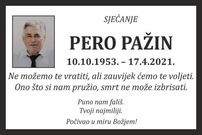 Pero Pazin sjecanje