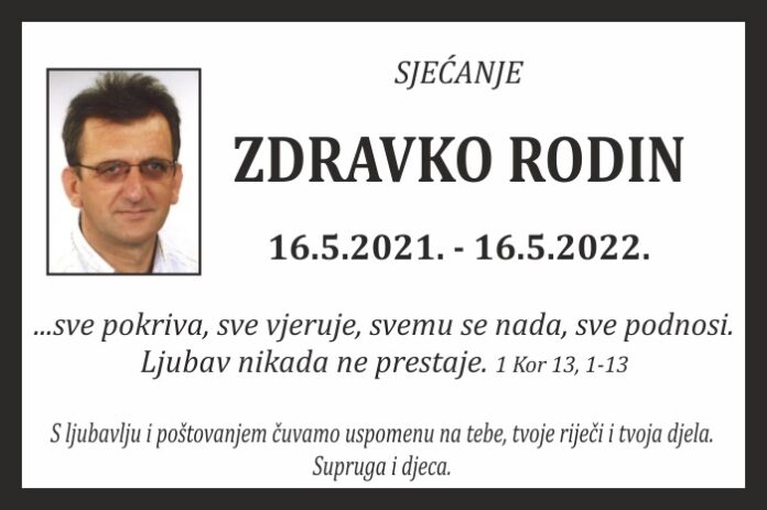 Zdravko Rodin sjecanje