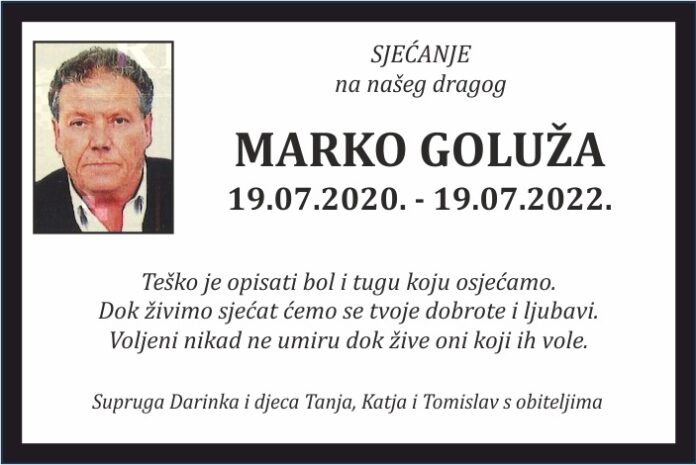 Marko goluza sjecanje 2022