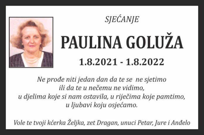 Paulina Goluza sjecanje