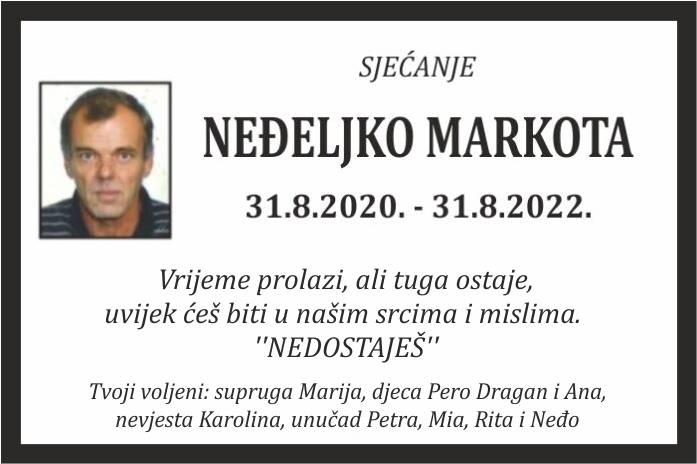 Nedjeljko markota sjecanje 22