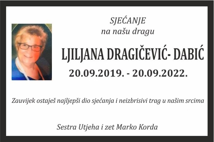 Ljiljana dragicevic dabic sjecanje 2022