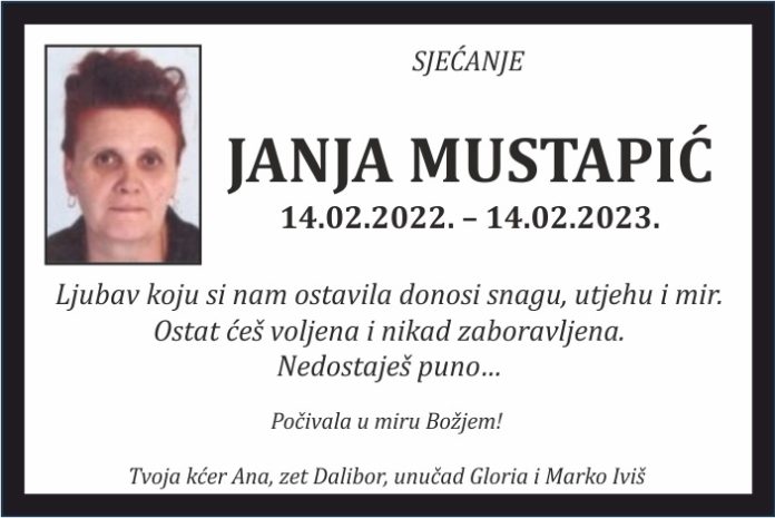 Janja Mustapic sjecanje1