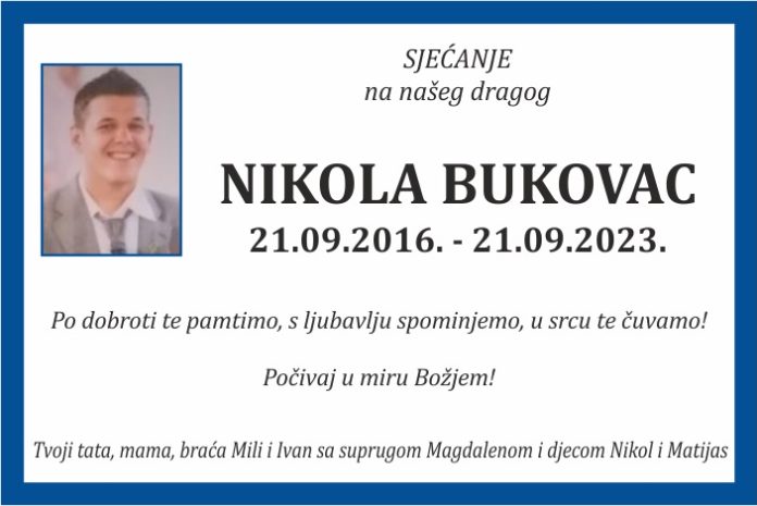 Nikola Bukovac sjecanje