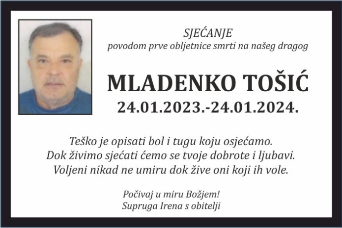 Mladenko Tosic sjecanje