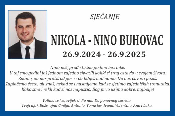 Nikola nino Buhovac sjecanje 25 2