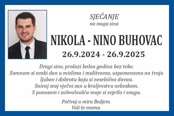 Nikola nino Buhovac sjecanje 25