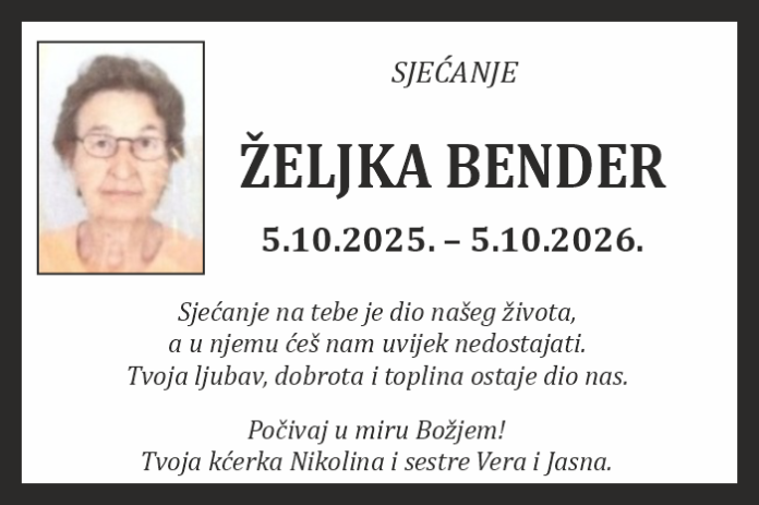 Zeljka Bender sjecanje 2