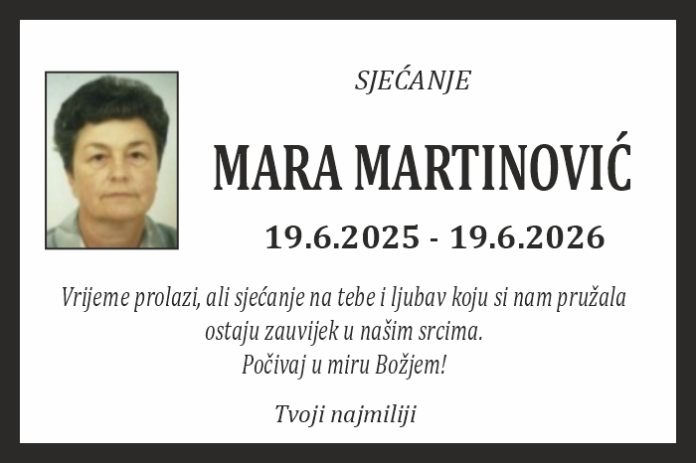 Mara Martinovic sjecanje