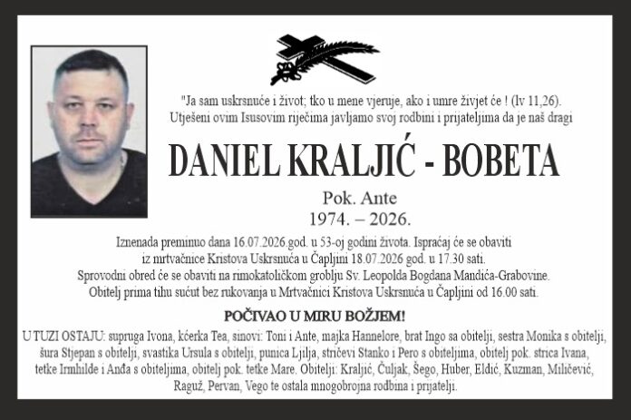 Daniel Kraljic bobeta