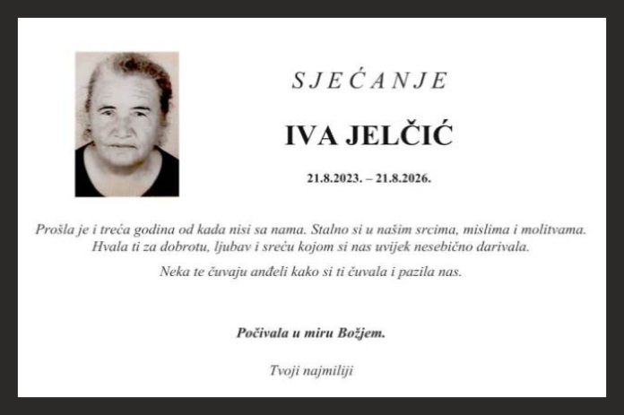 Iva Jelcic sjecanje