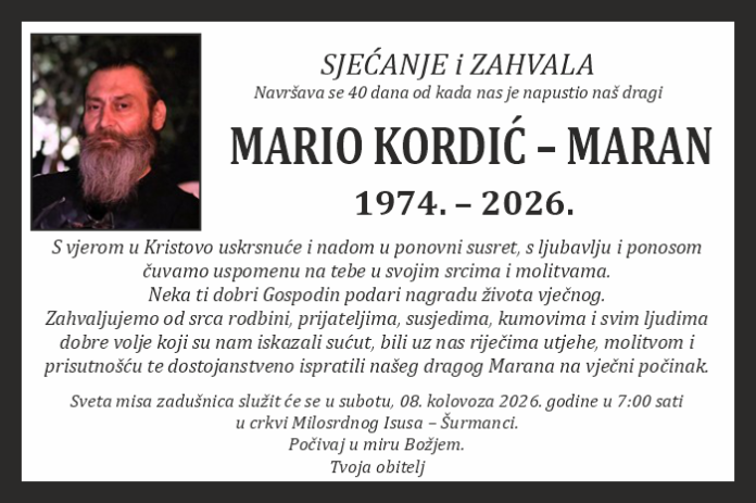 Mario kordic maran zahvala 2