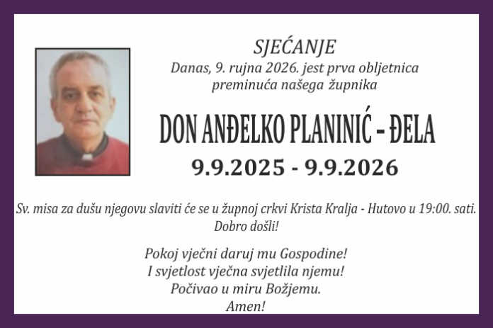 Sjecanje don andjelko planinic djela