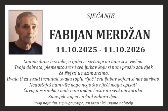 Fabijan Merdzan sjecanje